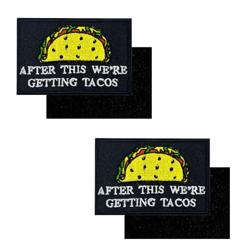 7,6 cm lustige Meme After This We're Getting Tacos bestickte Klettflicken von ReelFun