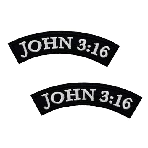 Aufnäher zum Aufbügeln, 10,2 cm, John 316, Glaube, Bibelvers, christliche Schrift, Applikation von ReelFun
