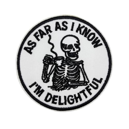 Aufnäher zum Aufbügeln, 7,6 cm, Aufschrift "As Far Aa I Know I'm Delighful Mental Health" von ReelFun