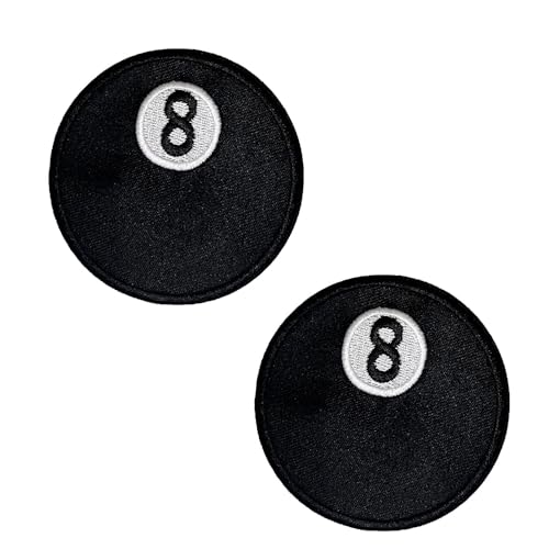 Bestickter Aufnäher zum Aufbügeln, Motiv: TH 8 Ball von ReelFun