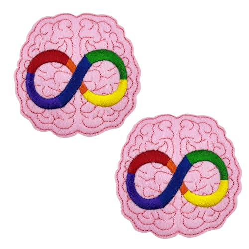 ReelFun Aufnäher zum Aufbügeln, Motiv: Neurodiversity Pride Brain Neurologist von ReelFun