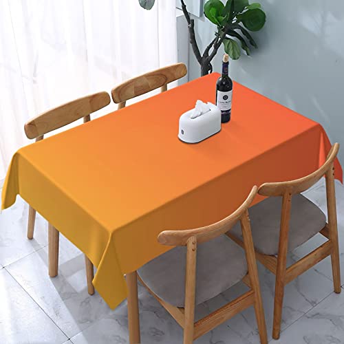 Moderne, Trendige, abstrakte Gelb-Orange-Ombre-Rechteck-Tischdecke, staubdicht, Tischdekoration, knitterfrei, Tischtuch – 137 x 183 cm von ReesEt