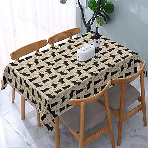 Rechteckige Tischdecke, Cocker Spaniel-Stoff, staubdichte Tischdekoration, knitterfrei, Tischtuch – 137 x 183 cm von ReesEt