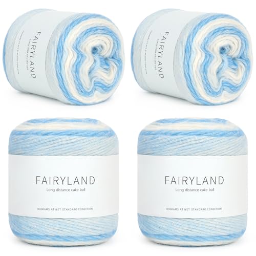 Reessy Ombre Garn, 4 × 100 g Farbverlaufsgarn Kuchen, 60% Baumwolle, 30% Acryl, 10% Wolle zum Häkeln - Mehrfarbige Wolle zum Stricken von Schals, Decken, Basteln und Kleidung Reessy Ombre Garn, 4 × 100 g Farbverlaufsgarn Kuchen, 60% Baumwolle, 30% Acryl, 10% Wolle zum Häkeln - Mehrfarbige Wolle zum Stricken von Schals, Decken, Basteln und Kleidung von Reessy