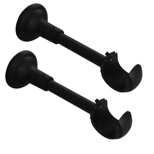 Refila Strapazierfähige Gardinenstangenhalterungen für die Wand, 14,5 cm Gardinenstangenhalterungen, extra lange Halterung für schwere Vorhänge, für 2,5 cm Stangen, 2 Stück verlängerte Wandhalterungen von Refila