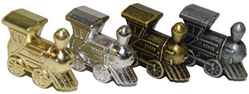 Regal Games Mexican Train Domino Metal Marker Trains (4-teiliges Set mit einzigartigen Ausführungen) von Regal