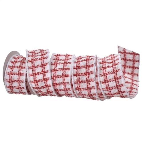 Regency International Frotteeband, kariert, 4,5 m, Weiß / Rot Regency International Frotteeband, kariert, 4,5 m, Weiß / Rot von Regency International