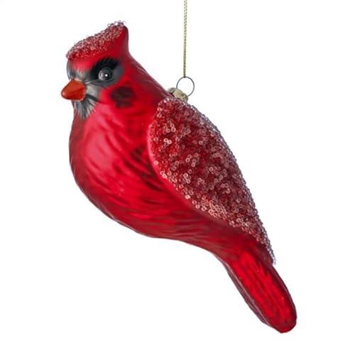 Regency International Kardinal-Ornament aus Glasperlen, 20,3 cm, Rot von Regency International