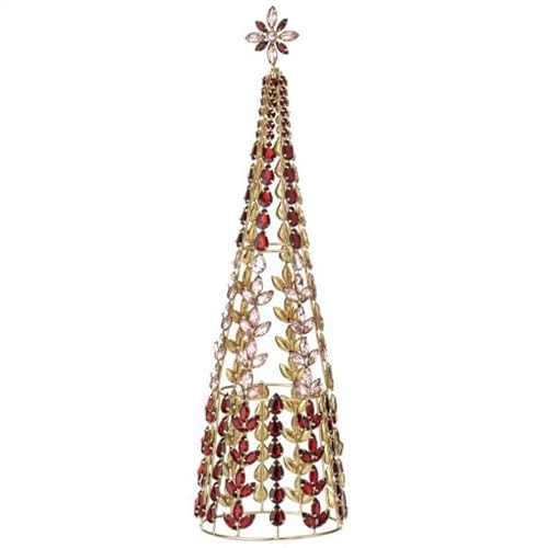 Regency International Kegelbaum mit Strömchen und Schmucksteinen, 45,7 cm, Burgunderrot Regency International Kegelbaum mit Strömchen und Schmucksteinen, 45,7 cm, Burgunderrot von Regency International