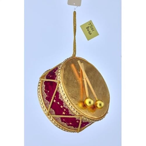 Regency International Samtstoff-Trommel-Ornament, 20,3 cm, Burgunderrot / Gold Regency International Samtstoff-Trommel-Ornament, 20,3 cm, Burgunderrot / Gold von Regency International