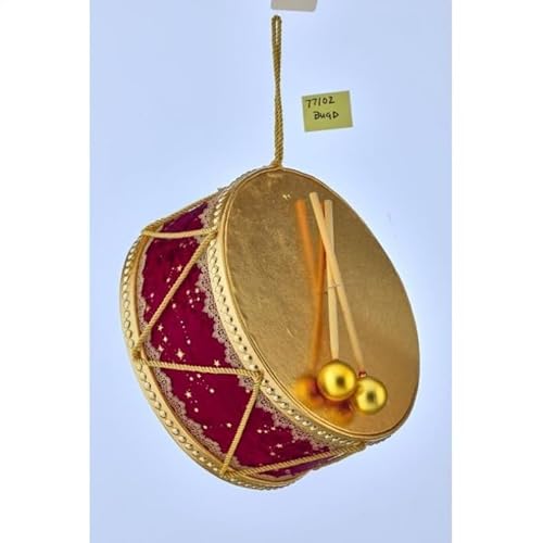 Regency International Samtstoff-Trommel-Ornament, 30,5 cm, Burgunderrot Regency International Samtstoff-Trommel-Ornament, 30,5 cm, Burgunderrot von Regency International