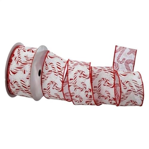 Regency International Zuckerstangen-Baumwollband, 20 m, Rot-Weiß Regency International Zuckerstangen-Baumwollband, 20 m, Rot-Weiß von Regency International