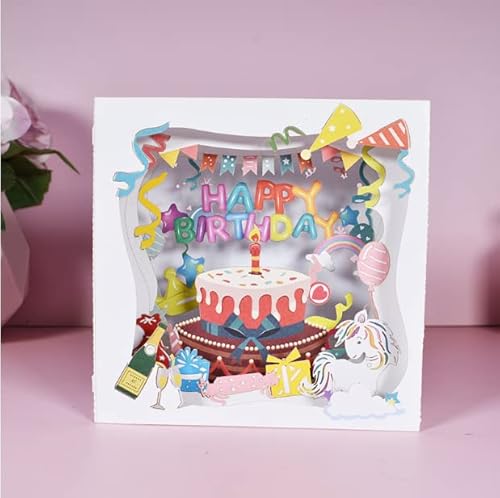 3D Geburtstagskarte Einhorn Happy Birthday 3D Pop Up Karte Grußkarten Glückwunschkarte Geschenkkarte zum Geburtstag Handgefertigte Klappkarte mit Umschlag 3D Geburtstagskarte Einhorn Happy Birthday 3D Pop Up Karte Grußkarten Glückwunschkarte Geschenkkarte zum Geburtstag Handgefertigte Klappkarte mit Umschlag von Regendeko