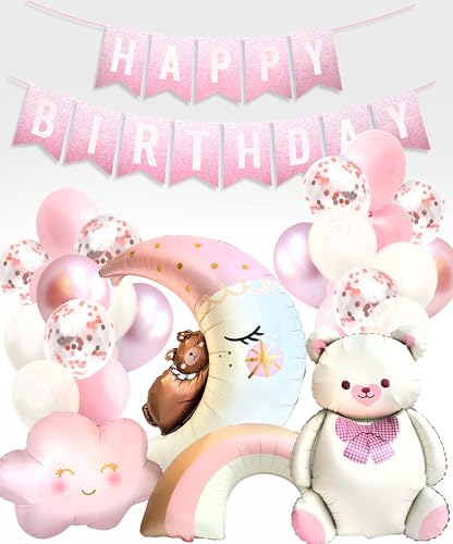 Regendeko Happy Birthday Rosa Bär Bear Geburtstagsdeko Tier Kindergeburtstag Geburtstag MädchenDeko Luftballon Girlande Konfetti Luftballons Party Deko Regendeko Happy Birthday Rosa Bär Bear Geburtstagsdeko Tier Kindergeburtstag Geburtstag MädchenDeko Luftballon Girlande Konfetti Luftballons Party Deko von Regendeko