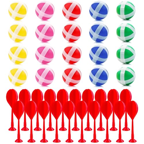 Regerly Klettball, 40 Stück Wurfspiel Klettballspiel Für Kinder Klettballspiel Wurf Spiel Scheibe Ersatzbälle 20Darts+20 Klettbälle Für Drinnen Draußen Kinder Erwachsene Party Klett Klettspiel Regerly Klettball, 40 Stück Wurfspiel Klettballspiel Für Kinder Klettballspiel Wurf Spiel Scheibe Ersatzbälle 20Darts+20 Klettbälle Für Drinnen Draußen Kinder Erwachsene Party Klett Klettspiel von Regerly