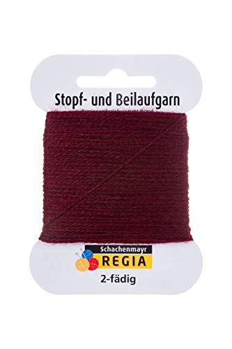 REGIA 2-fädig Uni 9801278-00315 burgundy Handstrickgarn, Sockengarn, Beilaufgarn, 5g Kärtchen von Regia
