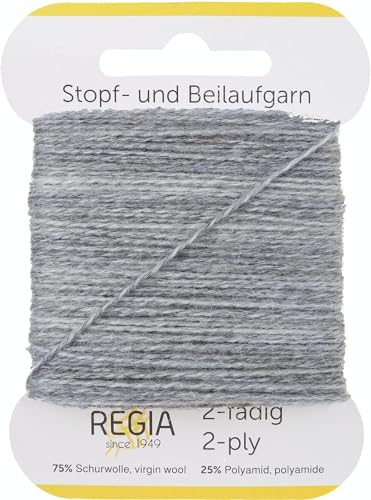 REGIA 2-fädig Uni 9801278-01991 hellgrau meliert Handstrickgarn, Sockengarn, Beilaufgarn, 5g Kärtchen REGIA 2-fädig Uni 9801278-01991 hellgrau meliert Handstrickgarn, Sockengarn, Beilaufgarn, 5g Kärtchen von Regia