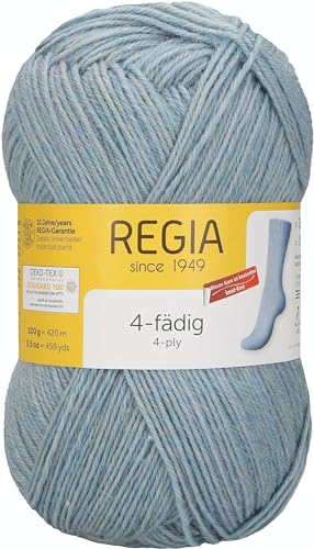 REGIA 4-fädig Uni 9801268-01844 cloud meliert Handstrickgarn, Sockengarn, 100g Knäuel REGIA 4-fädig Uni 9801268-01844 cloud meliert Handstrickgarn, Sockengarn, 100g Knäuel von Regia