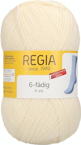 REGIA 6-fädig Uni 9801275-01992 natur Handstrickgarn, Sockengarn, 150g Knäuel REGIA 6-fädig Uni 9801275-01992 natur Handstrickgarn, Sockengarn, 150g Knäuel von Regia