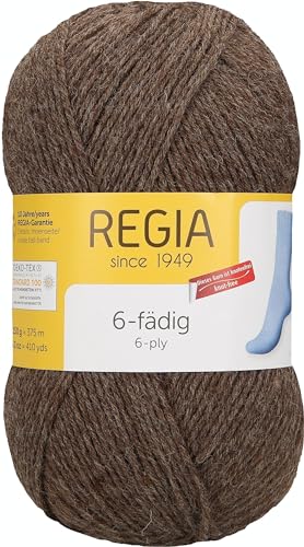 REGIA 6-fädig Uni 9801275-02140 borke meliert Handstrickgarn, Sockengarn, 150g Knäuel REGIA 6-fädig Uni 9801275-02140 borke meliert Handstrickgarn, Sockengarn, 150g Knäuel von Regia