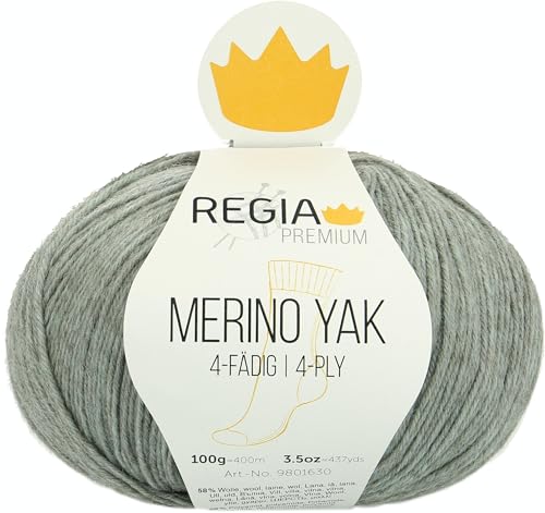 REGIA Premium Merino Yak 9801630-07513 mint meliert Handstrickgarn, Sockengarn, 100g Knäuel REGIA Premium Merino Yak 9801630-07513 mint meliert Handstrickgarn, Sockengarn, 100g Knäuel von Regia