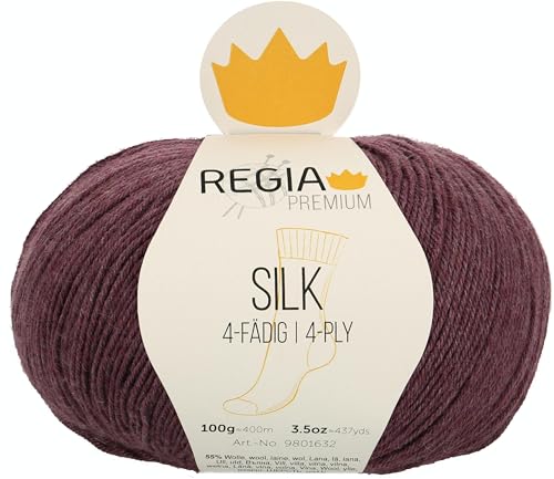 REGIA Premium Silk 9801632-00045 feige Handstrickgarn, Sockengarn, 100g Knäuel REGIA Premium Silk 9801632-00045 feige Handstrickgarn, Sockengarn, 100g Knäuel von Regia