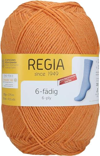 Regia 6-fädig Uni, 150G kürbis Handstrickgarne Regia 6-fädig Uni, 150G kürbis Handstrickgarne von Regia