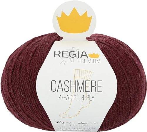 Regia Premium Cashmere, 100G Wine red Handstrickgarne von Regia