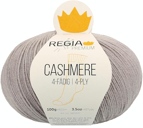 Regia Premium Cashmere, 100G Grey Handstrickgarne von Regia