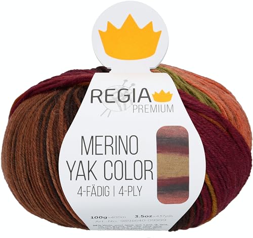 Regia Premium Merino Yak Color, 100G sun gradient color Handstrickgarne von Regia