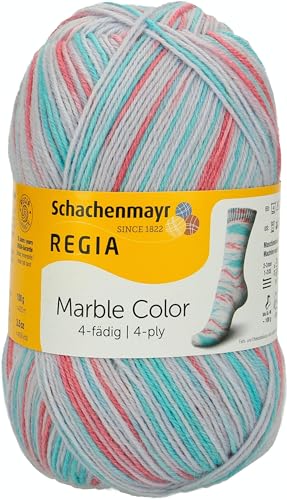 Regia Schachenmayr 4-Fädig Color, 100G Bianco Marble Handstrickgarne von Regia