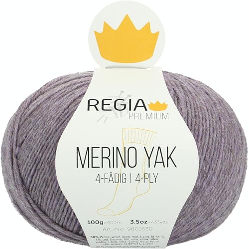 Regia Schachenmayr Premium Merino Yak, 100G Lavendel Handstrickgarne von Regia