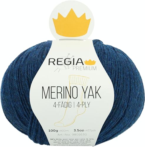 Schachenmayr Regia Premium Merino Yak, 100G nachtblau Handstrickgarne von Regia
