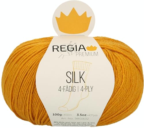 Regia Schachenmayr Premium Silk, 100G Gold Handstrickgarne von Regia