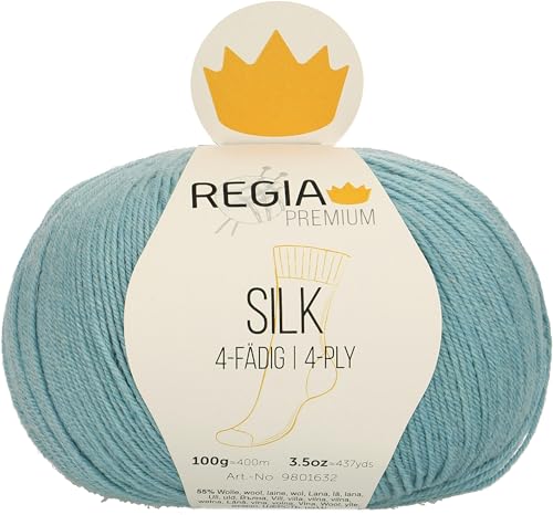 Schachenmayr Regia Premium Silk, 100G pastell turquoise Handstrickgarne von Regia