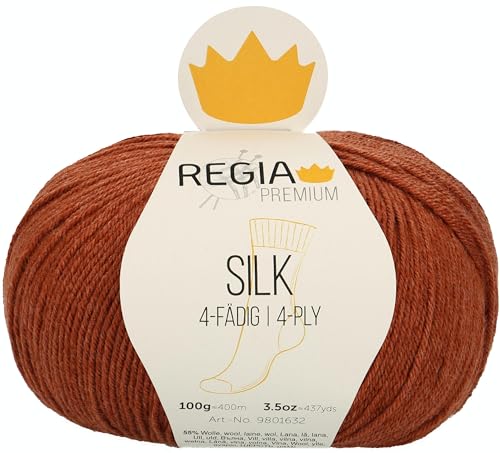 Regia Schachenmayr Premium Silk, 100G Rust red Handstrickgarne von Regia