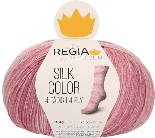 Regia Schachenmayr Premium Silk Color, 100G rosé Handstrickgarne von Regia