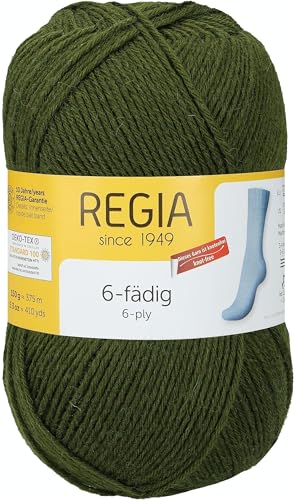 Schachenmayr REGIA 6-fädig Uni, 9801275-00320, Farbe: Moos, 150g, Handstrickgarne Schachenmayr REGIA 6-fädig Uni, 9801275-00320, Farbe: Moos, 150g, Handstrickgarne von Regia