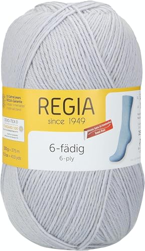 Schachenmayr REGIA 6-fädig Uni, 9801275-01960, Farbe: Lichtgrau, 150g, Handstrickgarne von Regia
