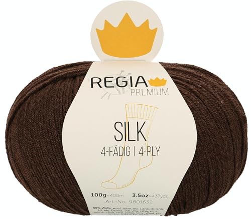 Regia Schachenmayr Premium Silk, 100G Brown Handstrickgarne von Regia