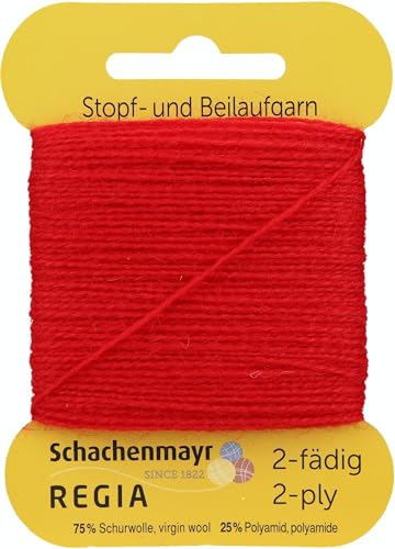 Schachenmayr Regia 2-fädig Stopfgarn, Beilaufgarn, 2054 rot, ca. 41m, 5 g, 75% Schurwolle/25% Polyamid von Regia
