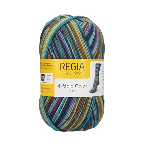 Schachenmayr Regia 4-Fädig Color, 100G lime sierra Handstrickgarne von Regia