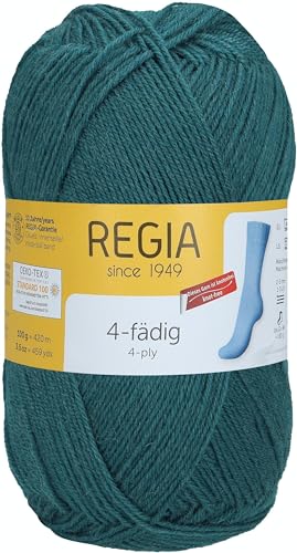 Schachenmayr Regia 4-Fädig Uni, 100G petrol Handstrickgarne Schachenmayr Regia 4-Fädig Uni, 100G petrol Handstrickgarne von Regia