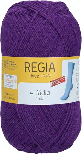 Schachenmayr Regia 4-Fädig Uni, 100G violett Handstrickgarne von Regia