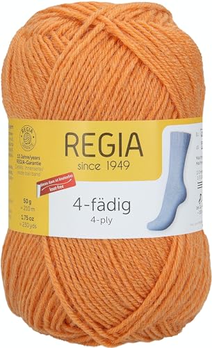 Schachenmayr Regia 4-Fädig Uni, 50G kürbis Handstrickgarne von Regia