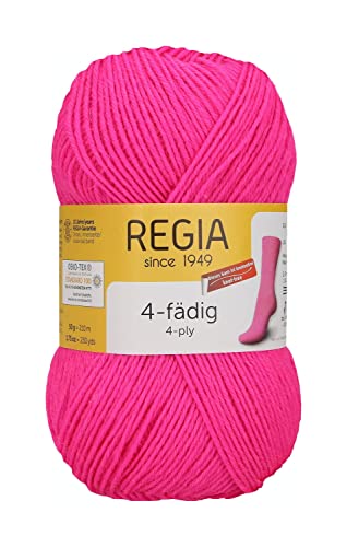 Schachenmayr Regia 4-Fädig Uni, 50G neon purple Handstrickgarne von Regia