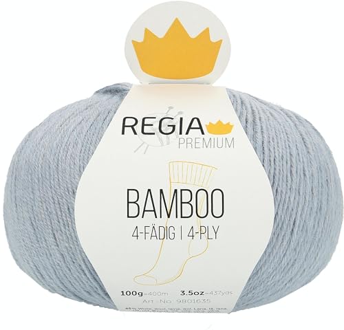 Schachenmayr Regia Bamboo, 100G grey-blue Handstrickgarne von Regia