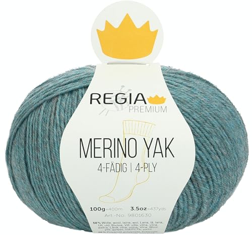 Schachenmayr Regia Premium Merino Yak, 100G mineral blue Handstrickgarne von Regia