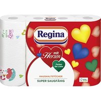 Regina Küchenrollen mit Herzen 3-lagig, 4 Rollen Regina Küchenrollen mit Herzen 3-lagig, 4 Rollen von Regina