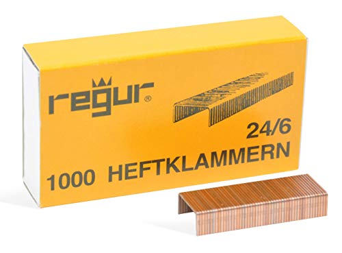 REGUR 24/6 Heftklammern - 1.000 Stück - Kupfer REGUR 24/6 Heftklammern - 1.000 Stück - Kupfer von Regur